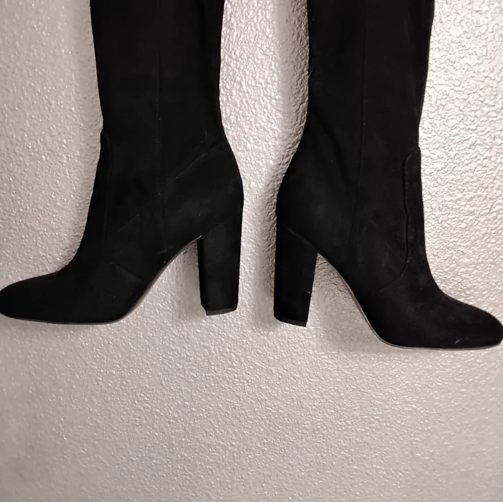 Ivanka Trump Black Suede Over The Knee Boots Size 5.5
